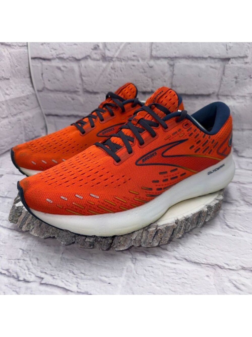 Brooks Glycerin 20 Men's Running Shoes US 13 Orange Blue Athletic Sneakers